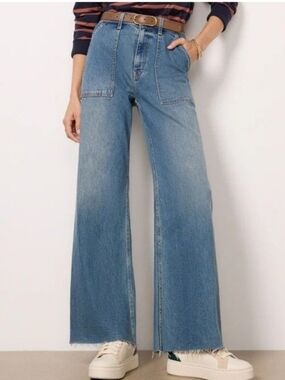 Pistola Penny Utility High Rise Wide Leg Jeans